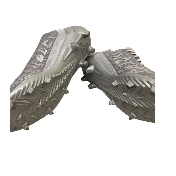 Adidas Shoes Adizero Big Mood Silver Firm Ground Athletic Cleats Size Men's 10 - Picture 3 of 5
